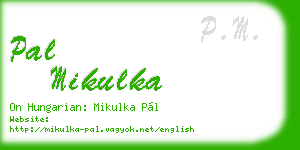 pal mikulka business card