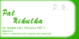 pal mikulka business card
